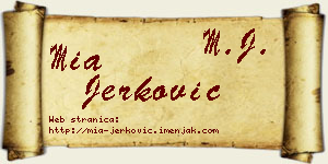 Mia Jerković vizit kartica